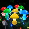 Creative Solar Mushroom Lights Outdoor LED Garden Lamp Waterproof Pathway Landscape Lights for Home Patio Lawn Christmas Decor