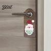 Indoor Holiday Door Ornament Wooden Christmas Hanger, Santa Claus Snowman Stocking Patterns Winter Party Sign Knob for Home Party, Festive Decorations