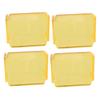 Yellow 4pcs Protective Lens Cover For 3x3 Inch Square Cube Pods LED Work Light Bar Fog Lamp Driving Light