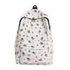 Unisex Cartoon Print Backpack Casual Daypack with Front Pocket for School Travel