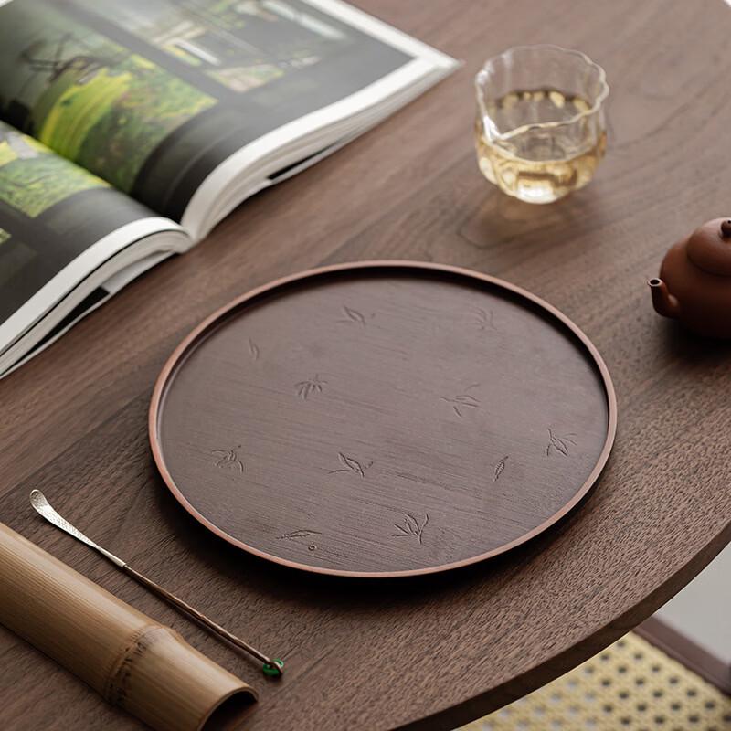 Vintage Bamboo Orchid Dry Bubble Tea Tray