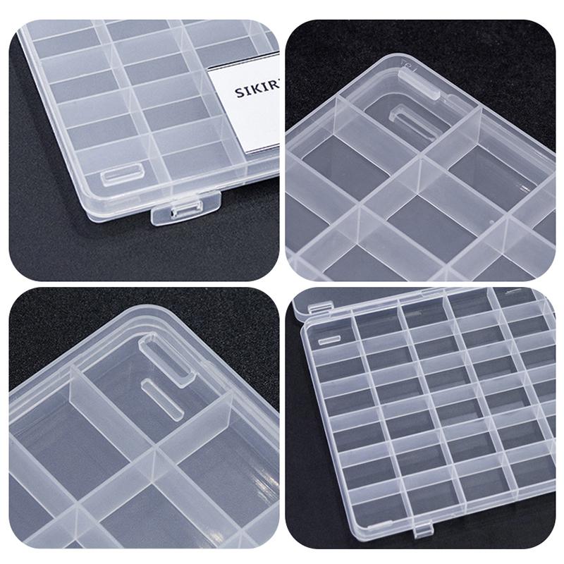 42 Grid Transparent Nail Art Empty Storage Case Box Nail Glitter Rhinestone Crystal Bead Display Accessories Container Box