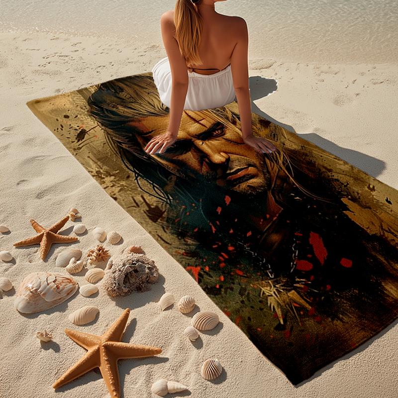 wizard dragon Beach Towel, Super Soft Microfiber, Gift for Her/Him, Birthday, for Pool, Beach, Travel, Home Decor Fan gifts