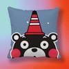 Cartoon KKumamon  Doublesided printed pillow cover Solid color minimalist pillowcase fits all bedroom styles