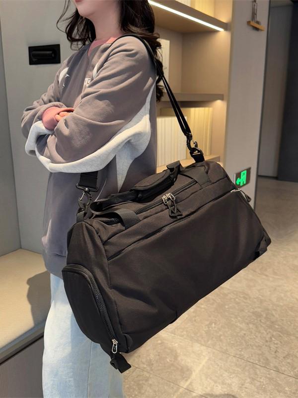 Multifunctional Travel Handbag with Wet/Dry Separation, Large Capacity, Shoe Compartment, and Double Shoulder Straps for Fitness and Storage
