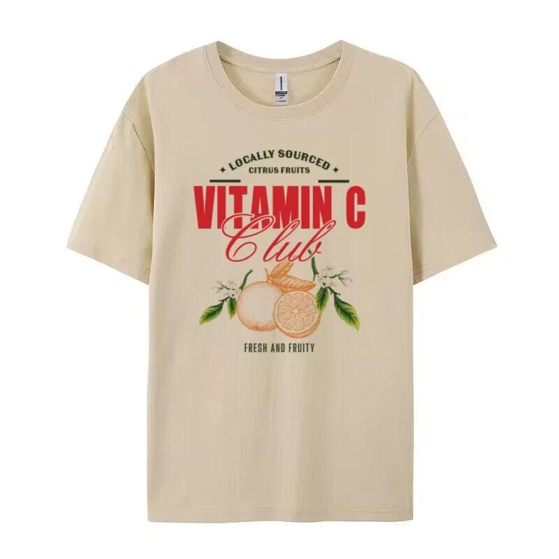

Retro Citrus Tee Orange Fruit Women Loose Vintage TShirts Cute Aesthetic Botanical T Shirt Female Summer Cottagecore Clothes S