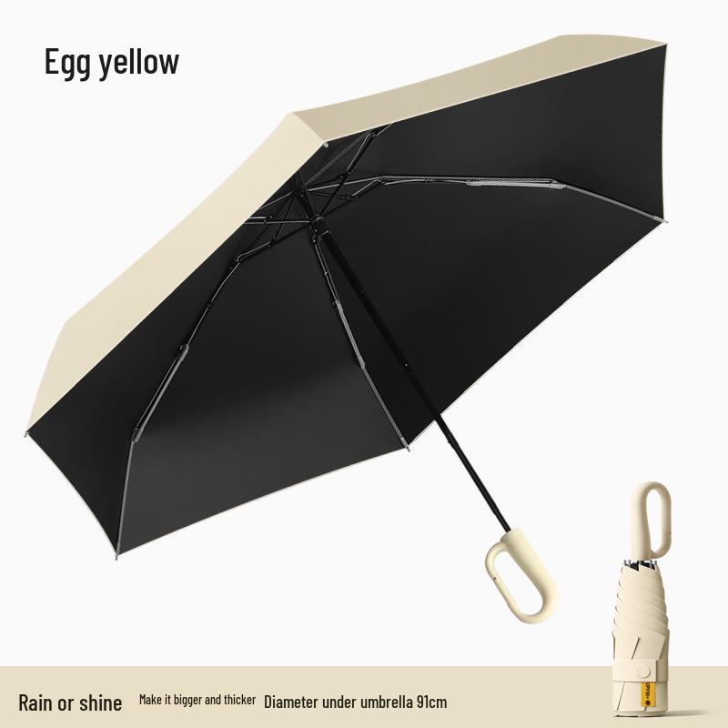Douyin Popular Portable Round Five-Fold UV Protection Dual-Use Umbrella