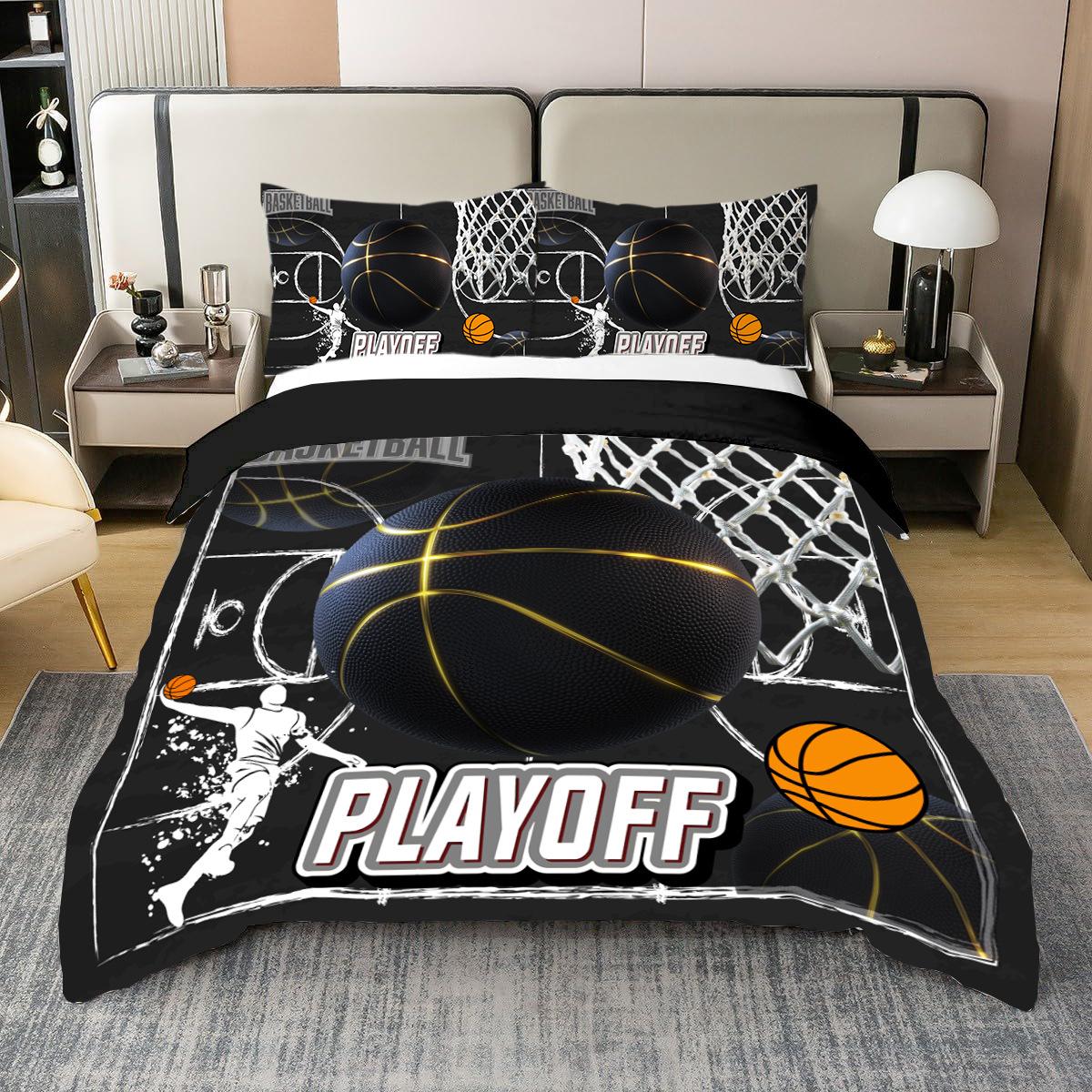 

Explosive 3D Printing Sports Basketball Sports Pattern Casual Three-Piece Home Textile Nordic Style 135 * 200cm 50 * 80cm * 1 two-piece set