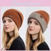 Unisex Hat Knitted With Solid Color Warm Hat Can Be Worn Both Inside And Outside