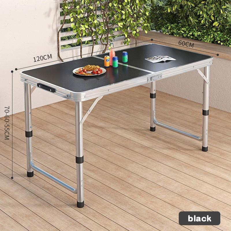 120 * 60 * 70cm 55-70cm Ayarlanabilir Yükseklik Yemek Masası Piknik Seyahat Malzemeleri Taşınabilir Dış Mekan Katlanabilir Masa