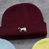 Cute Pony Wool Hat Female Hip-hop Simple Warm Double-layer Knitted Hat Ear Protection Cold-proof Pullover Hat Male