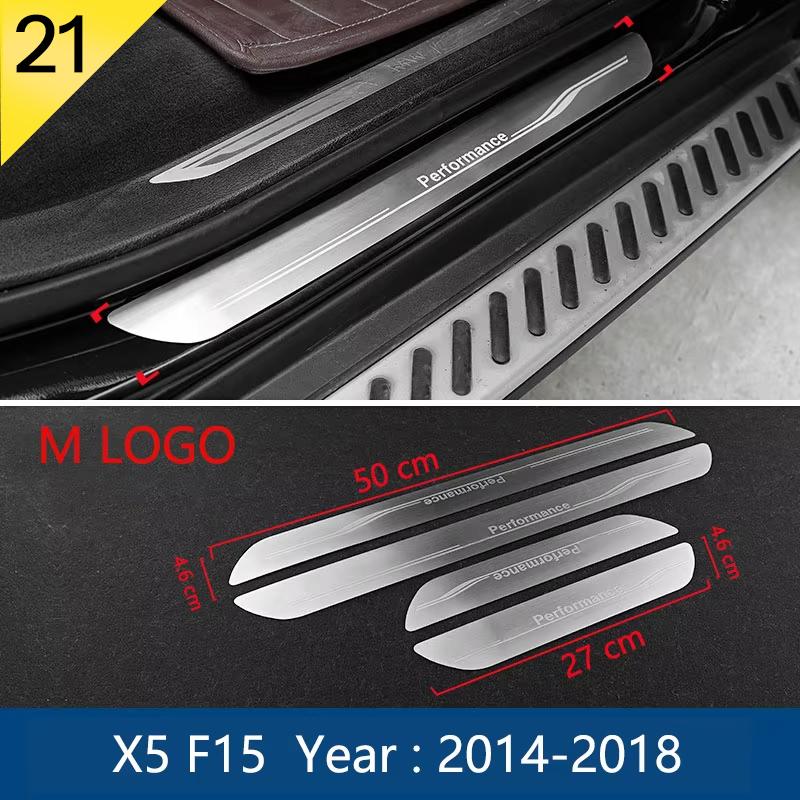 Für BMW X5 X6 E84 E90 F15 F16 F20 F30 G05 F34 F25 Autozubehör Einstiegsleisten-Schutzleisten-Edelstahlaufkleber