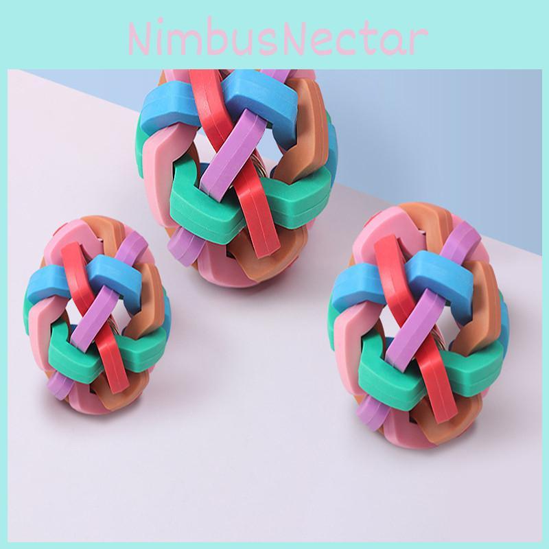 Colorful Bell Ball For Dogs Interactive Pet Toy Tpr Material Weight 116g