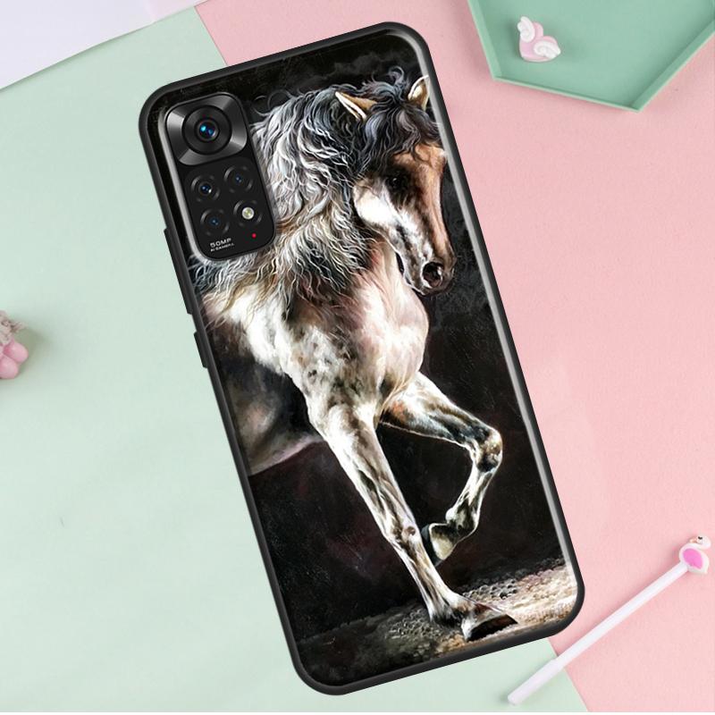 Malba zvířete koně Kryt pro Redmi Note 12 Pro Plus Pro Redmi Note 10 8 9 11 Pro 12S 11S 10S 9S 9C 10C 12C Pouzdro