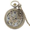 Two Little Birds Retro Style Quartz Pocket Watch Chain Steampunk Necklace Pendant Fob Watch Animal Clock with Birdcage Accessory