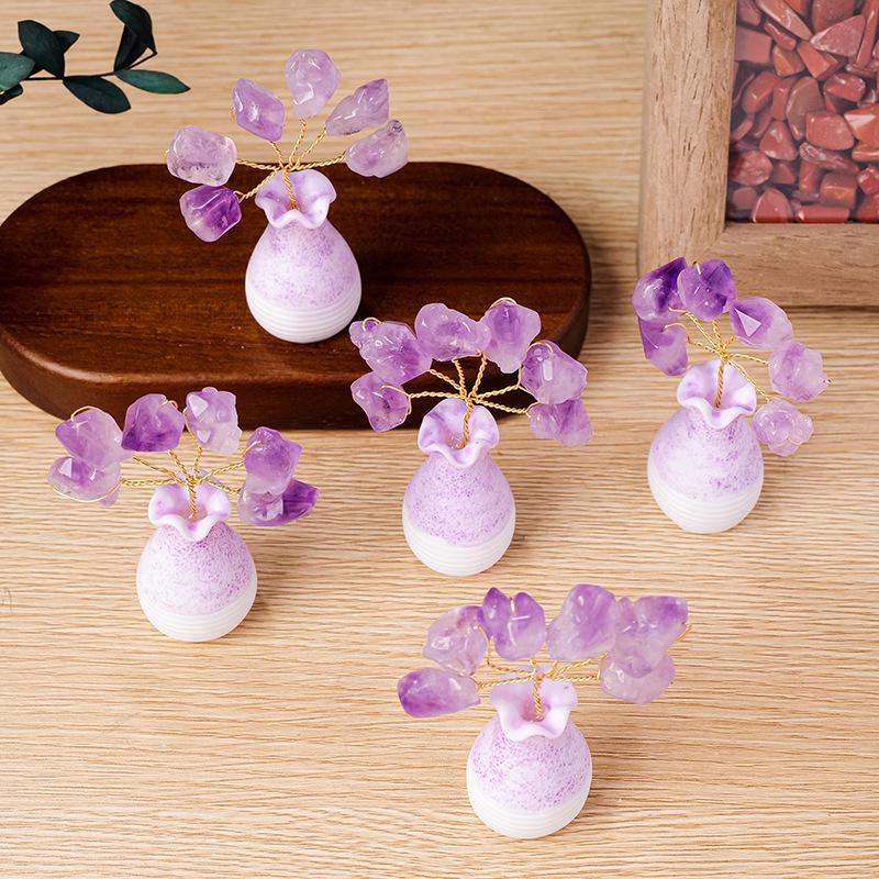 Amethyst Flower Tree Desktop Ornament