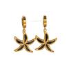 Starfish Drop Oil Titanium Steel Earrings Trendy Luxury Beach Style Stainless Steel Earrings Personalized 18K Earrings