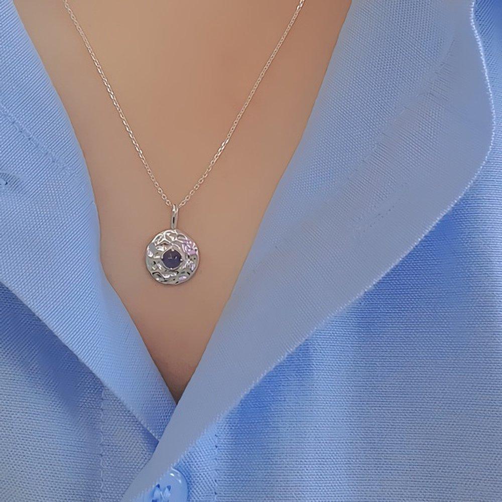 Women's Natural Jade Circle Necklace (Long Style)