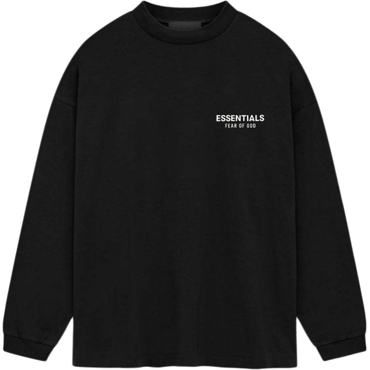 Fear of God Essentials Jersey Langermet Skjorte Svart Herre Topper 125HO244370F