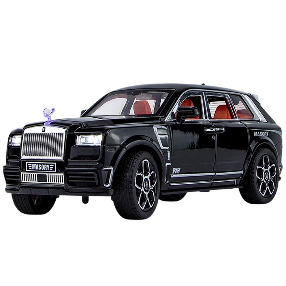 МояМашина 1:Литой сплав Rolls-Royce Cullinan Mansory в масштабе 1:24 - Черная коллекционная фигурка