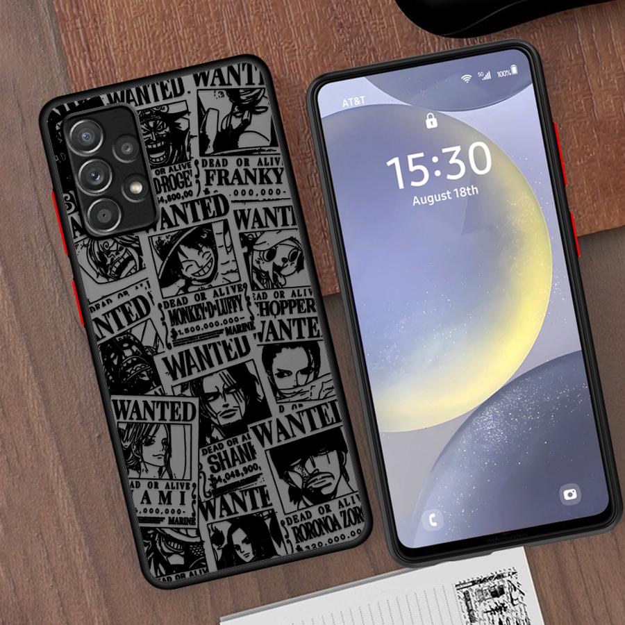 Ones Pieces Anime Case for Samsung Galaxy A54 A53 A73 A33 A52S A72 A17 A52 A35 A56 A55 A34 A36 A14 A23 A16 A15 Phone Cover