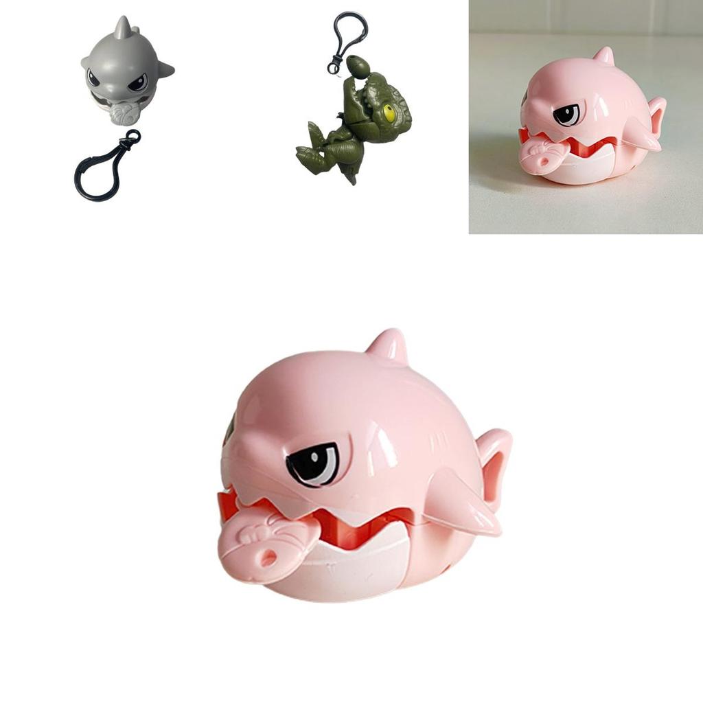 Adorable Shark Dinosaur Keychain Rope Toy Made From Durable Plastic Material For Kids