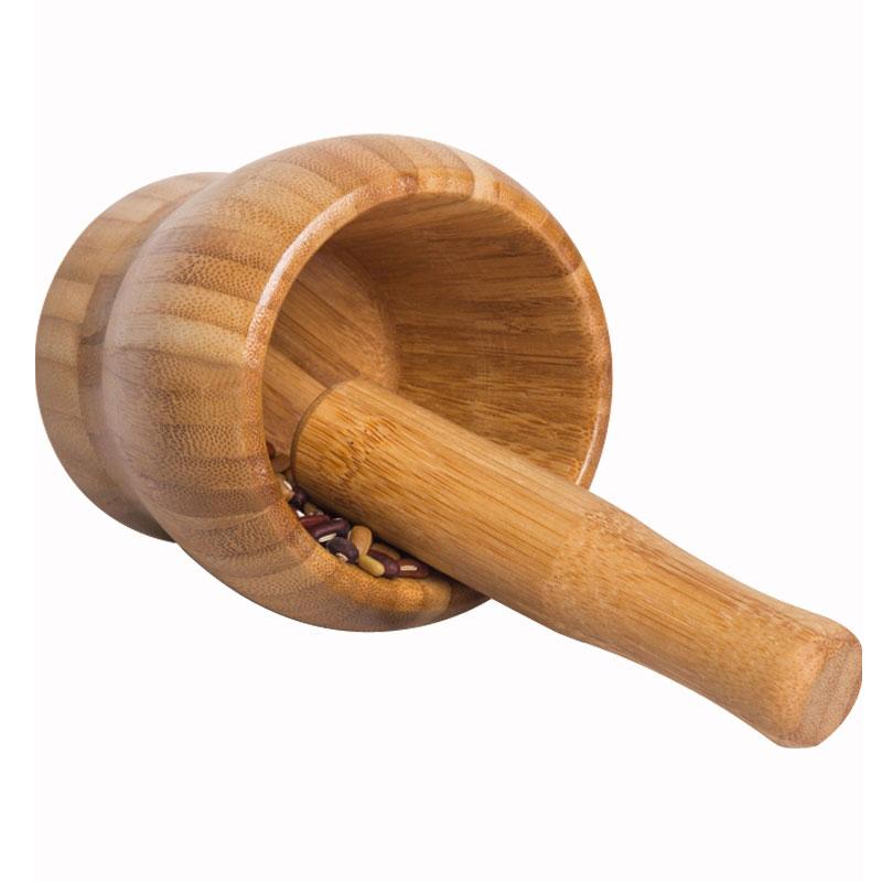 Bamboo Wood Garlic Press Crusher Squeezer Tool Masher Kitchen Tool Grinder