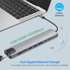 Adaptor Multiport 8 în 1 Tip C la USB-C 4K HDMI Hub Cablu USB 3.0 Pentru Macbook