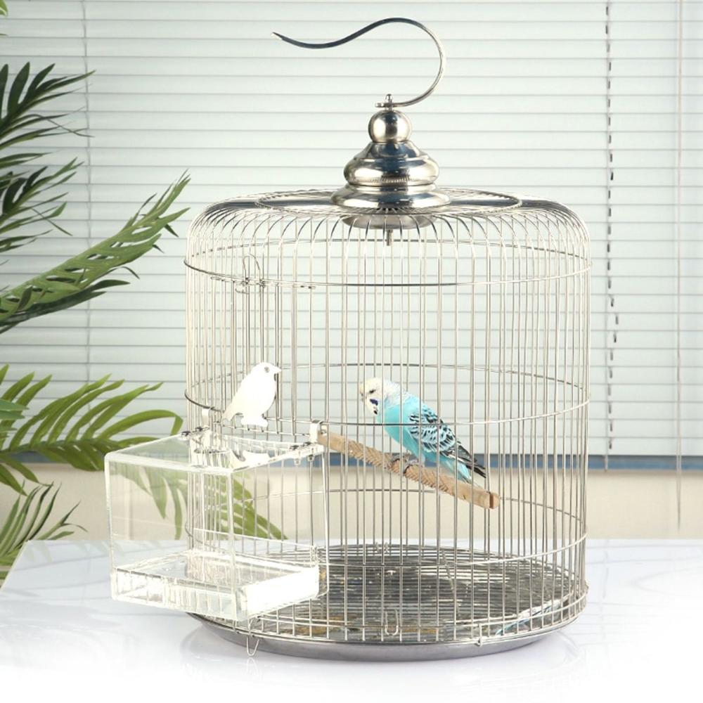 Pet Canary Portable Shower Hanging Transparent Bird Bath Cage Birdbath Bathing Box Parrot Bathtub