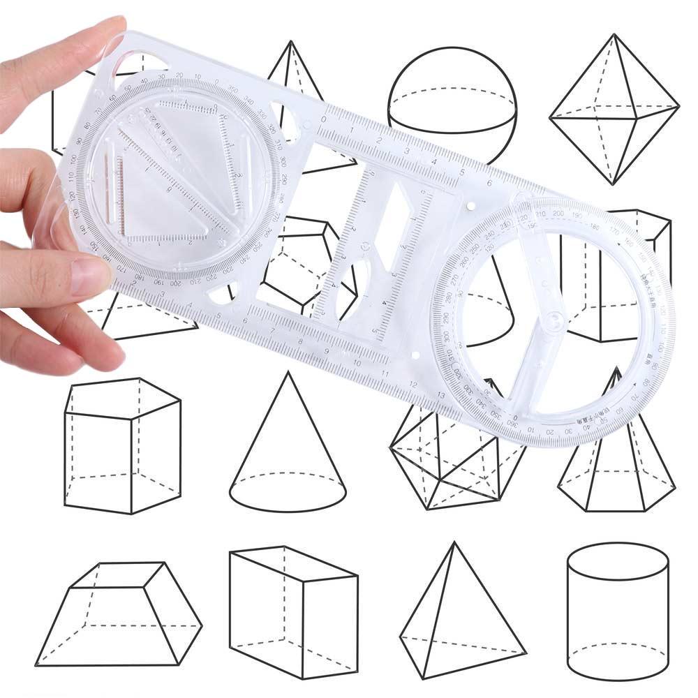 Ruler Straight Geometry Ruler Multifunctional Drawing Template Drawing Ruler  Children Student