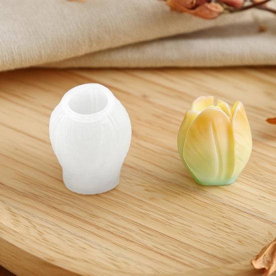 Yousheng Tulip Flower Silicone Mold, 3D Floral Candle Making Mold for Soap Fondant Chocolate Wax Resin Craft, Baking Cake Decorating