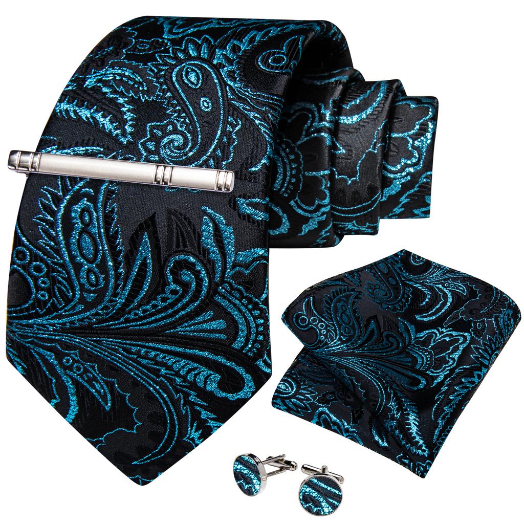 Slik Herren-Krawattenklammer-Set, rot, Schnee, Krawatte, Einstecktuch, Manschettenknöpfe, Hochzeit, Party, USA