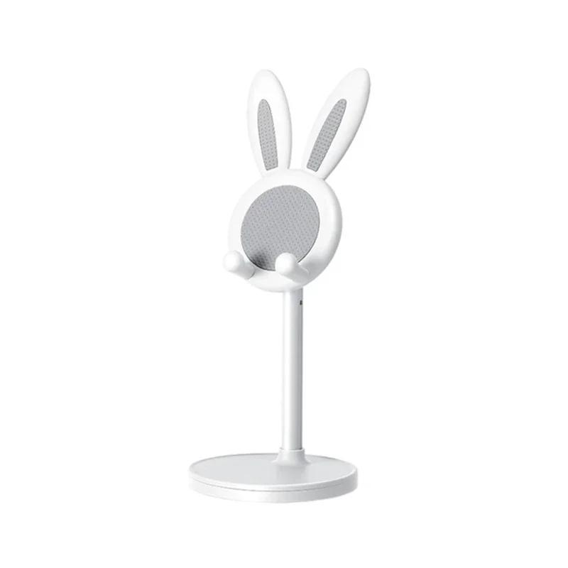 

Get Your Hands on the Pink Cute Rabbit Adjustable Desktop and Mobile Phone/Tablet Bracket - Sturdy and Very Adjustable with Head
