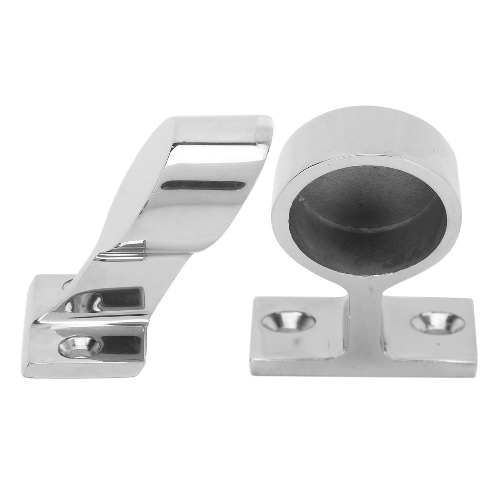 2PCS Stanchion Hand Rail Fitting 316 Stainless Steel Mirror Polishing Rustproof for Boat Yacht Marine