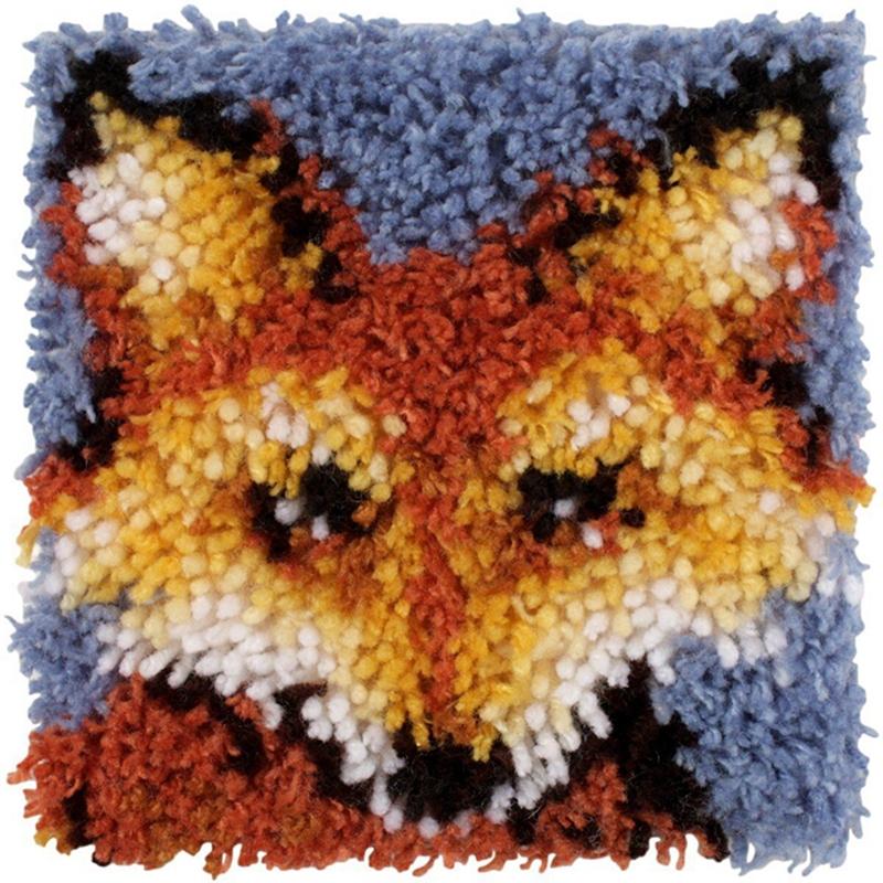 Cartoon Animal Pillow Embroidery Latch Hook Kit Carpet Undefined Latch Hook Rug Button Pad Set Smyrna Package Knooppakket Kits