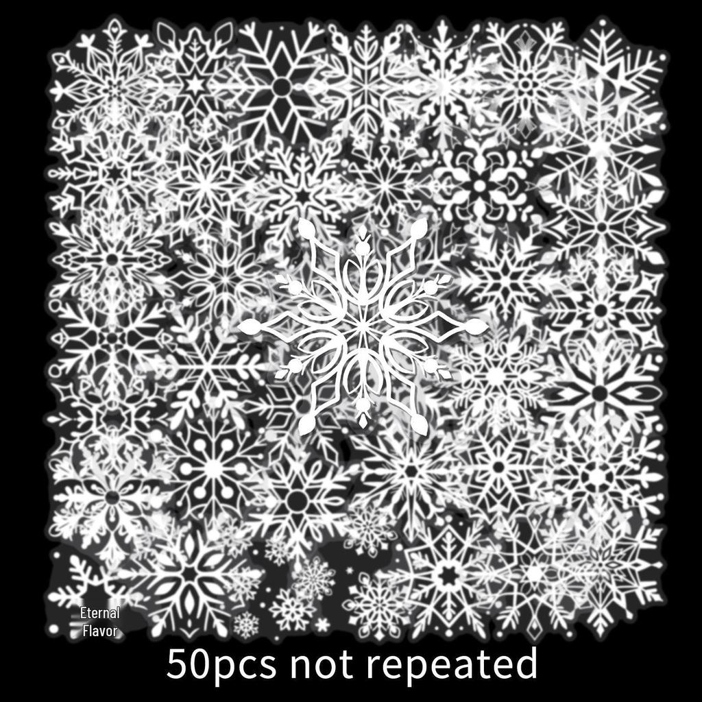 50 Unique Snowflake Personality Stickers for Creative and Fun Decoration
