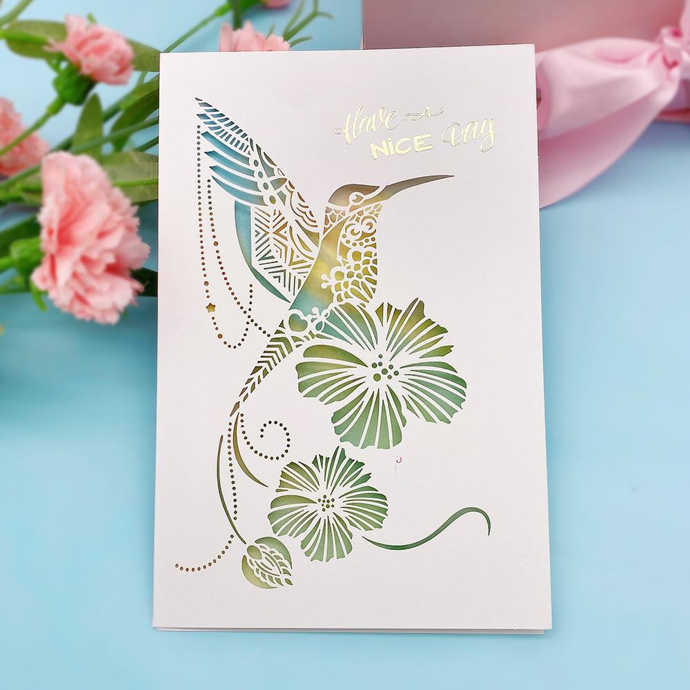 Mothers Day 3d Paper Card With Handmade Thank You Design For Celebrations