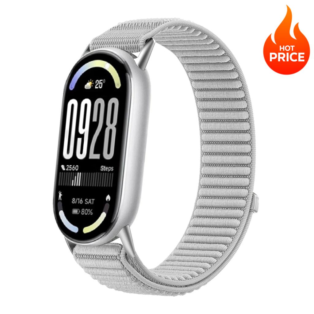 Sports Nylon Strap for Xiaomi Mi Band 10 9 8 Smart Bracelet Wristband Watchband for Mi Band 10 9 Replacement Band Accessories
