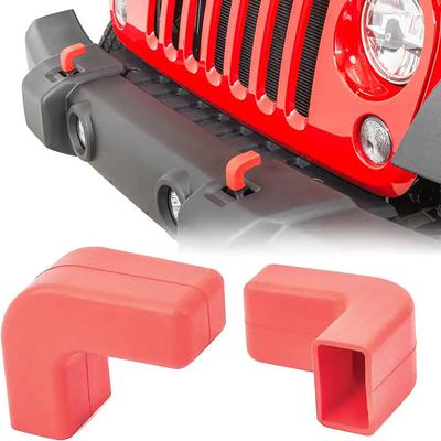2Pack for Jeep Wrangler JK JL Gladiator JT 2007-2024+ Front Bumper Tow Hook Covers Towball Hook Protector Car Accessories New