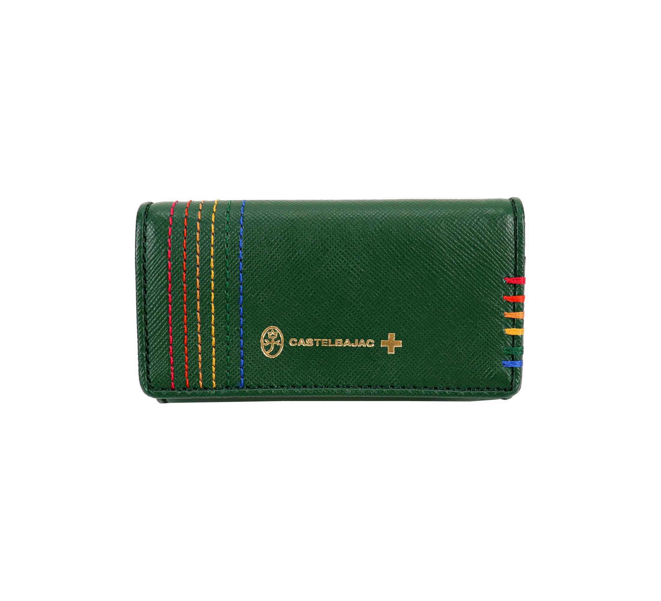 

Castelbajac Шкіряний нагрудний чохол для ключів зі шкіри корови з відділенням для монет Чоловічий Жіночий (Зелений/GRE)