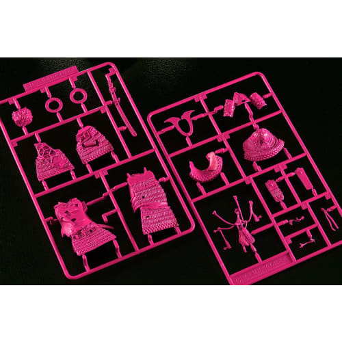 PLAMAX 1/12 Kamakura Period Armored Warrior with Camellia Ornament, Pink Color Edition, 1/12 Scale Assembled Plastic Model