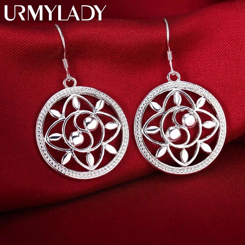 

Очаровательные серьги из стерлингового серебра 925 пробы, модные круглые серьги для женщин, ювелирные изделия высокого качества, серьги-капли для свадебной вечеринки