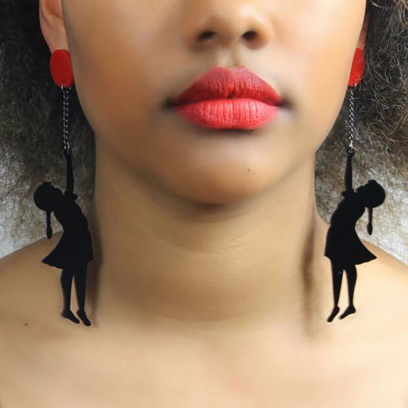 New Fashion Personality Little Girl Balloon Earring Punk Style Exaggerate Creative Acrylic Earrings