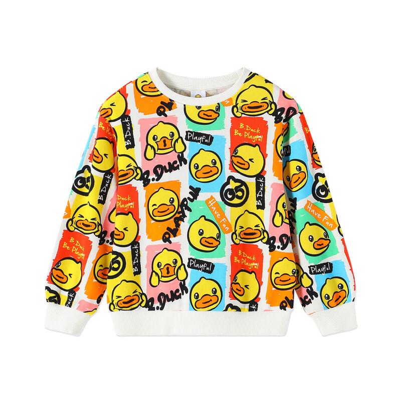B.Duck Boys' Cartoon Print Pullover Sweatshirt