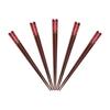 J-kitchens Chopstick Set, 5 Pairs, Acrylic Resin & Natural Wood, Dinner Standard, Akuria Kiriko Mats