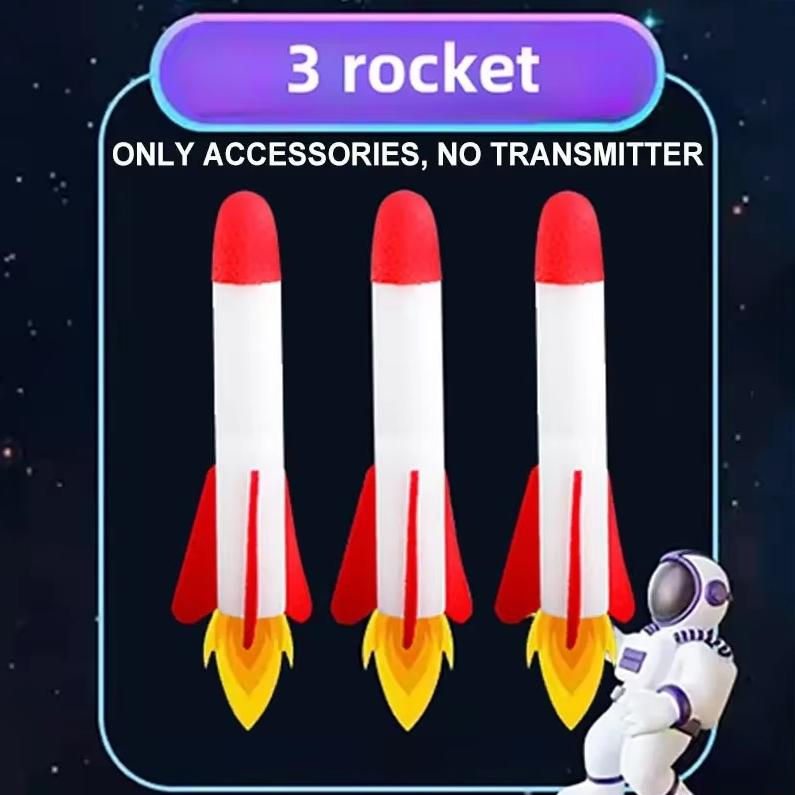 Kids Rocket Launcher Toy Foam Rockets and Sturdy Launcher Stand Outdoor Family Games Fun Outdoor Toy for Kids Birthday Gifts