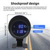 AD Round Led Digital Car Water Temp Gauge  + Voltmeter 2in1 Water Temperature Adapter Moto Volt Meter + Water Temp Sensor 10mm