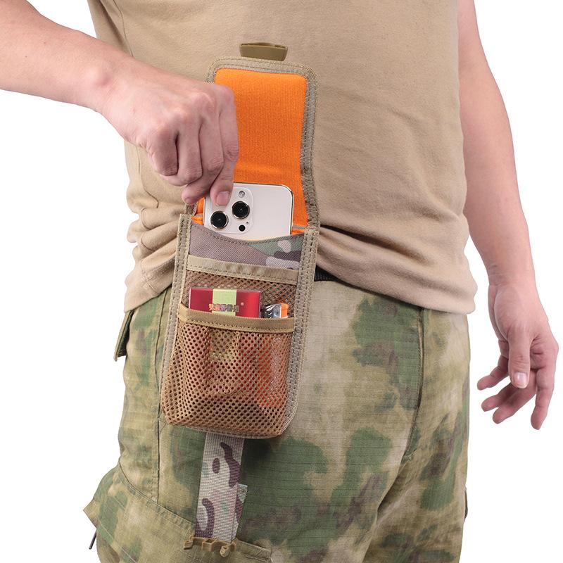 1000D Taktische 7-Zoll-Kompass-Doppellagen-Handytasche Molle Outdoor-Jagd-Kompass-Hüfttasche Sport Langlebige Handy-Gürteltasche