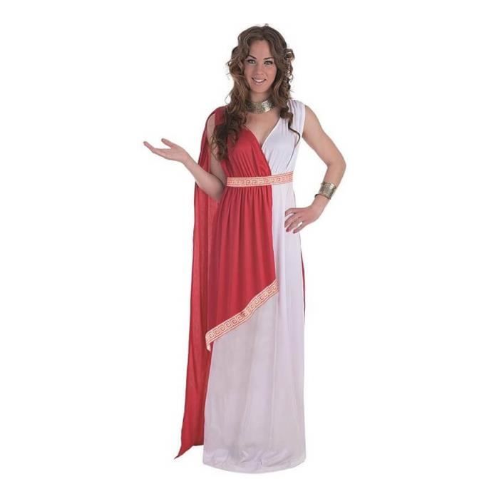 Déguisement Romaine Luxus pour femme - Disfrazzes - Tunique et toge - Rouge - Multicolore