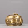Brass Five Ox Ashtray with Lid for Home Living Room Anti Fly Ash Chinese Style Creative Office Decorations